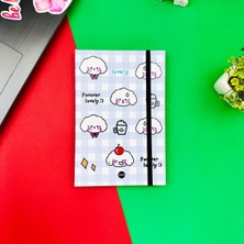 Attach Bulut Kawaii Tasarım Lastikli Çizgisiz Defter