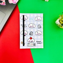 Attach Bulut Kawaii Tasarım Lastikli Çizgisiz Defter