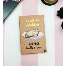 Attach Küçük Bi Yıkıldım V2 Kedi Tasarım Lastikli Çizgisiz Defter