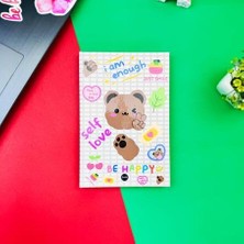 Attach Bear Self Love Tasarım Lastikli Çizgisiz Defter