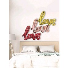 Parti Aşkı Love El Yazılı Folyo Balon 65*108 Cm & Sevgililer Günü & Evlilik Teklifi & Parti Balonu