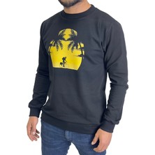 Modrenza Standart Fit Normal Kesim 2 Iplik Pamuklu Bisiklet Yaka Sweatshirt