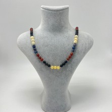 Yıldız Doğal Taş Sertifikalı Oğlak Burcu 6mm 925 Ayar Gümüş Doğal Taş Kolye 55 cm