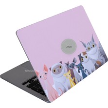 Macbook Air M2-M3 Kılıf 13.6inç Yapıştırma Sticker Koruyucu Kaplama Animal03 A2681 A3113 ile Uyumlu