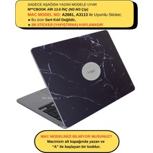 Macbook Air Kılıf M2-M3, 13.6inç Yapıştırma Sticker Kaplama Koruyucu Marble14 A2681 A3113 ile Uyumlu