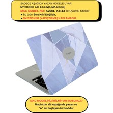 McStorey Macbook Air Kılıf M2-M3, 13.6inç Yapıştırma Sticker Kaplama Koruyucu Marble14 A2681 A3113 ile Uyumlu