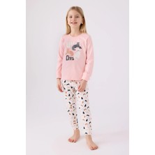 Arnetta Kız Çocuk Pembe Pijama Takımı
