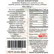 Mill & More El Yapımı Karışık Sebzeli Ev Eriştesi 300 gr