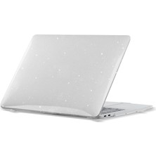 McStorey MacBook Air 13.6 İnç Kılıf M4 M3 M2 Simli Kristal Parlak TPU Sert Kapak İnce Hafif Pürüzsüz Darbe Çizik Koruma A3240 A3113 A2681 Uyumlu