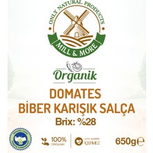 Mill & More Organik Tuzsuz Domates Biber Karışık Salça 650 G