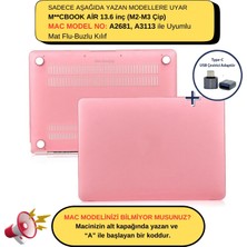 McStorey Macbook Air M2-M3 Kılıf 13.6 inç Mat Flu Kılıf (TouchID'li Air M2-M3) A2681 A3113 ile Uyumlu