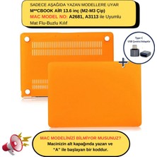 McStorey Macbook Air M2-M3 Kılıf 13.6 inç Mat Flu Kılıf (TouchID'li Air M2-M3) A2681 A3113 ile Uyumlu