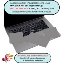 McStorey Macbook Air M2-M3 Kılıf 13.6 inç Koruyucu Sticker Touchpad (TouchID'li Air 13.6") A2681 A3113 ile Uyumlu