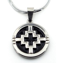 Solfera Haç Cross Italyan Yassı Paslanmaz Çelik Erkek Kolye Zincir Q0686