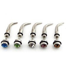 Solfera Büyük Boy 5li Set Renkli Zirkon Taşlı Cerrahi Çelik Vücut Piercing P487