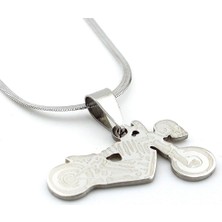 Solfera Ghost Rider Hayalet Sürücü Motosiklet Harley Çelik Kolye Q0692