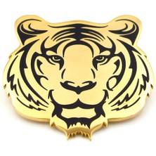 Solfera Bengal Kaplanı Tiger Sarı Paslanmaz Çelik Rozet Broş Pin RZ225