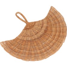 Ocean Point Doğal Rattan Dekoratif Duvar Süsü El Yapımı Yarım Ay Hasır Duvar Dekoru Bohem Tarz 30 cm  Oceanpoint
