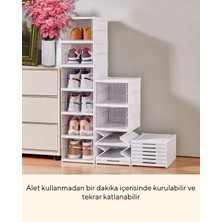 Terracy Home Garden 6 Raflı Çok Amaçlı Katlanabilir Dolap, Ayakkabılık ve Raf