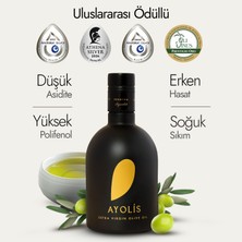 Ayolis Premium Gurme Ayvalık Zeytinyağı 500 Ml Ödüllü Yüksek Polifenollü Erken Hasat Soğuk Sıkım Natürel Sızma Zeytinyağı