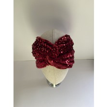 Bivalvia Accessories Kırmızı Pullu Payetli Bandana