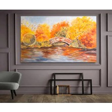 Emilart Abstract Modern Doğa Manzara Yağlı Boya Görünümlü  Özel Tasarım Kanvas Tablo
