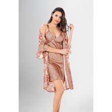 Motto10 Butik 2 Li Kısa Sabahlık Takımı Desenli