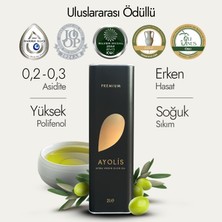 Ayolis Premium Gurme Domat Zeytinyağı 2 Lt Ödüllü Yüksek Polifenollü Erken Hasat Soğuk Sıkım Natürel Sızma Zeytinyağı