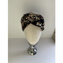 Bivalvia Accessories Siyah Pullu Payetli Bandana