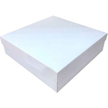 Tahtakale Toptancı Komple Karton Kutu 15x15x3 Cm (10 Adet)  Beyaz