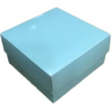 Tahtakale Toptancı Komple Karton Kutu Düz Renk 10x10x5 Cm  (25 Adet)  Mavi