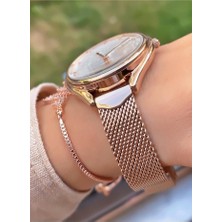 Daniel Klein MRD12110 Rose Gold Renk Kadın Kol Saati Bileklik Hediyeli
