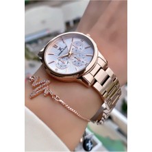 Daniel Klein MRD12316 Rose Gold Renk Kadın Kol Saati Bileklik Hediyeli