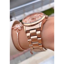 Tom Jones MRD12032 Rose Gold Renk Kadın Kol Saati Bileklik Hediyeli