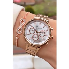 Tom Jones MRD11663 Rose Gold Renk Kadın Kol Saati Bileklik Hediyeli