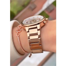 Tom Jones MRD11663 Rose Gold Renk Kadın Kol Saati Bileklik Hediyeli