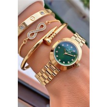 Daniel Klein MRD12267 Lacivert Renk Deri Kordon Kadın Kol Saati Bileklik Hediyeli