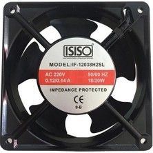 Isıso Devirli Aksial Metal Fan 12X12X38