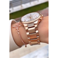 Tom Jones MRD12192 Rose Gold Renk Kadın Kol Saati Bileklik Hediyeli
