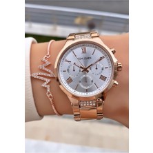 Tom Jones MRD12192 Rose Gold Renk Kadın Kol Saati Bileklik Hediyeli