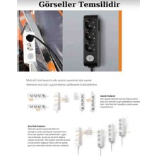 Viko Multi-Let 5'li Ünal Kablolu (1 ile 10 Metre Arası) Anahtarlı Topraklı Çocuk Korumalı Uzatma ( 3x1.5 Tam Bakır) Ttr Kablo HO5VV-F