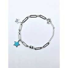 Stainless Steel Sallantılı Yıldız Çelik Bileklik