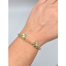Stainless Steel Sallantılı Yoncalar Çelik Bileklik