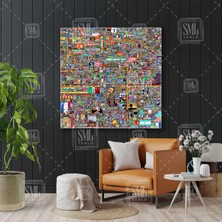 SML Tablo Reddit R Place Atatürk Türkiye, Elraenn Twitch Reddit Savunma Hattı Kare Kanvas Tablo