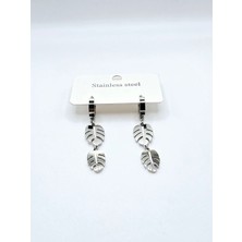 Stainless Steel Yaprak Sallantılı Çelik Küpe