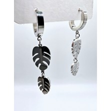Stainless Steel Yaprak Sallantılı Çelik Küpe