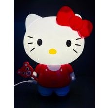 Hello Kitty 3 Kademe LED Işıklı Çocuk Masa Gece Lambası-3d Galaxy Kuromi My Melody Sevgili Oyuncak