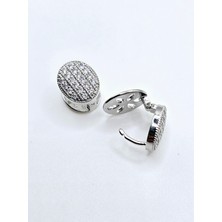 Fashion Jewelry Taş Detaylı Elips Çelik Küpe