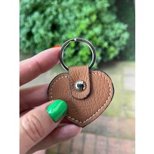 Pinkylola Design Pinkylola Design-Aşk Model Kalp Taba Hakiki Deri ,anahtarlık , Çanta Süsü ,charm