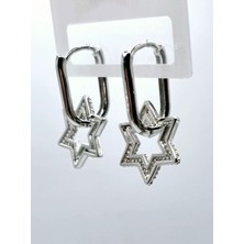 Stainless Steel Yıldız Sallantılı Çelik Küpe